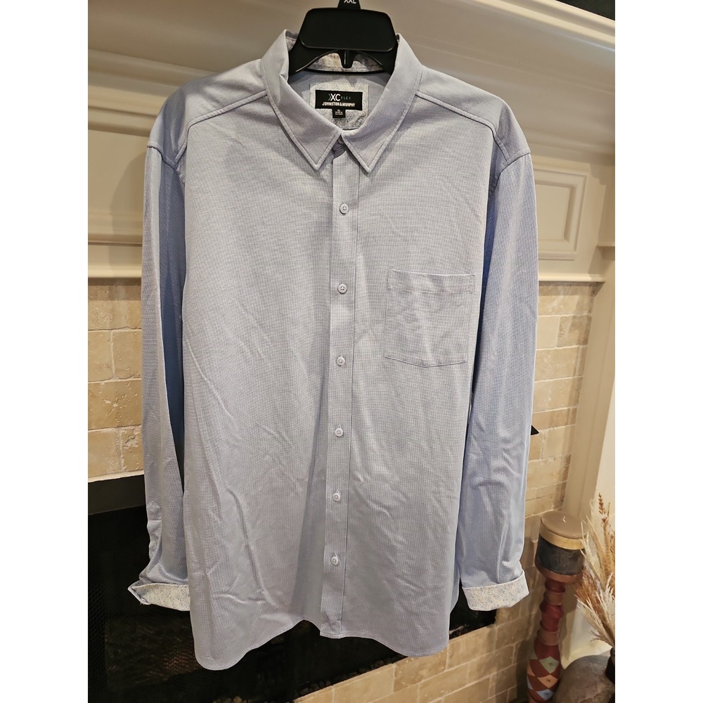 Johnston & Murphy XC Flex Mens Blue XL Button Down Preppy